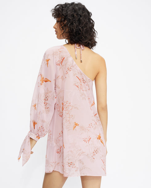 <P><Span Style="Text-Decoration: Underline;">One Shoulder Balloon Sleeve Cover Up</Span></P>